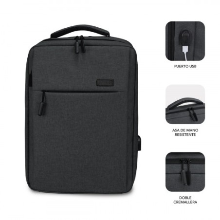 9072-SUBBLIM MOCHILA TRAVELLER AIR PADDING 15.6´´ GREY