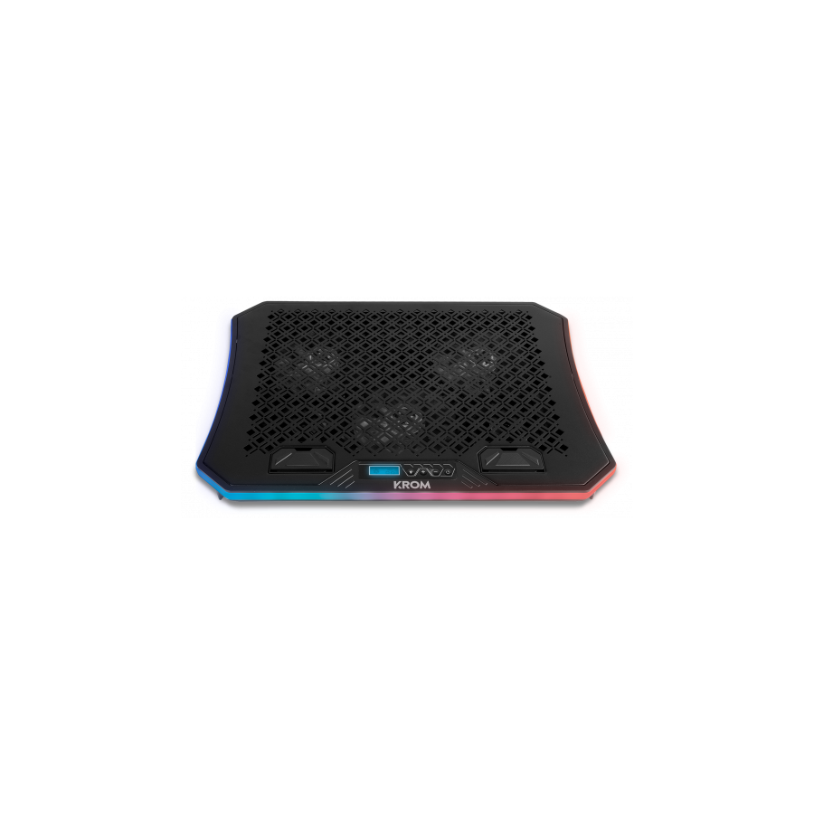 9097-KROM BASE REFRIGERACION PORTATIL HASTA 19". SOPORTE SMARTPHONE. HUB 2 X USB. RGB (NXKROMKOOLER)