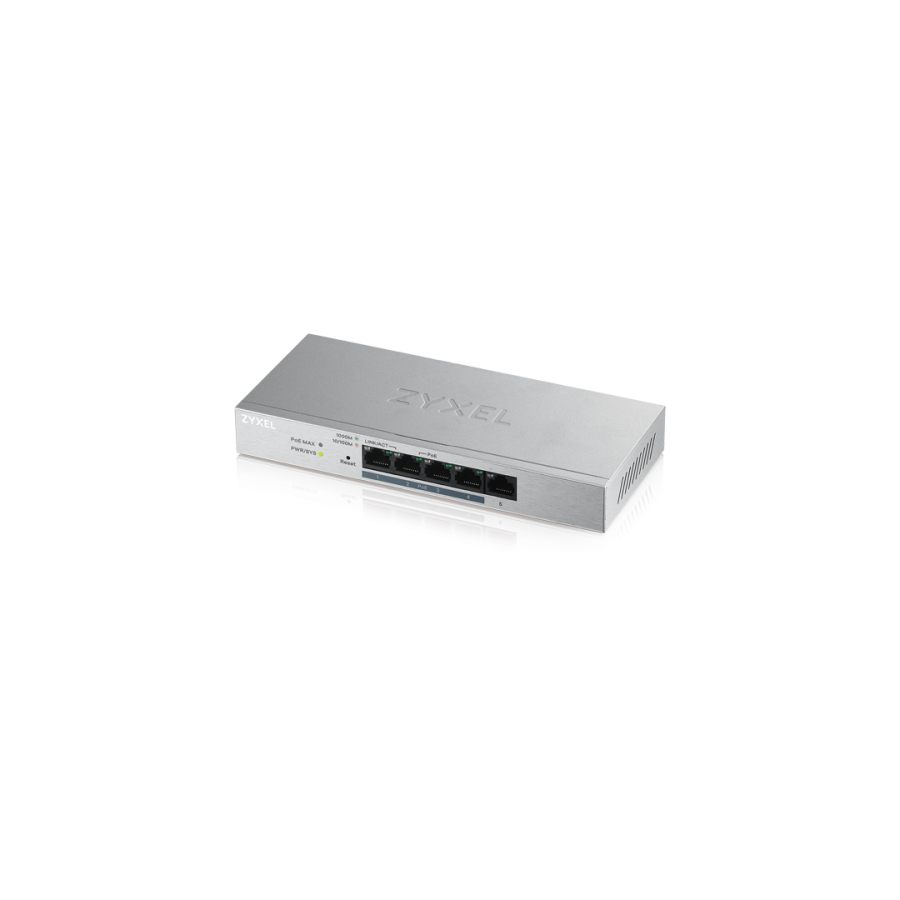 9233-Zyxel GS1200-5HP v2 Gestionado Gigabit Ethernet (10/100/1000) Energia sobre Ethernet (PoE) Gris