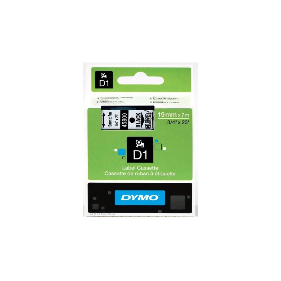 924-CINTA ROTULADORA D1 19MMX7M NEGRO/TRANSPARENTE DYMO S0720820 924-CINTA ROTULADORA D1 19MMX7M NEGRO/TRANSPARENTE DYMO S0720820