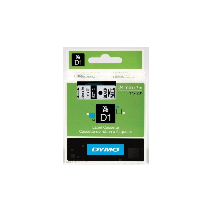 926-CINTA ROTULADORA D1 24MMX7M NEGRO/BLANCO DYMO S0720930 926-CINTA ROTULADORA D1 24MMX7M NEGRO/BLANCO DYMO S0720930