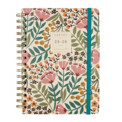 AGENDA ESCOLAR 2025 2026 MONIQUILLA E10 155X212 SEMANA VISTA HORIZONTAL JARDIN FINOCAM 646010226