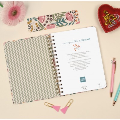 AGENDA ESCOLAR 2025 2026 MONIQUILLA E10 155X212 SEMANA VISTA HORIZONTAL JARDIN FINOCAM 646010226