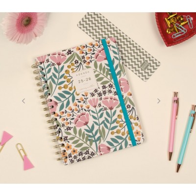 AGENDA ESCOLAR 2025 2026 MONIQUILLA E10 155X212 SEMANA VISTA HORIZONTAL JARDIN FINOCAM 646010226