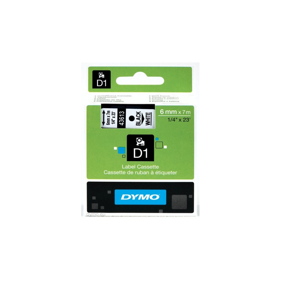 928-CINTA ROTULADORA D1 6MMX7M NEGRO/BLANCO DYMO S0720780 928-CINTA ROTULADORA D1 6MMX7M NEGRO/BLANCO DYMO S0720780