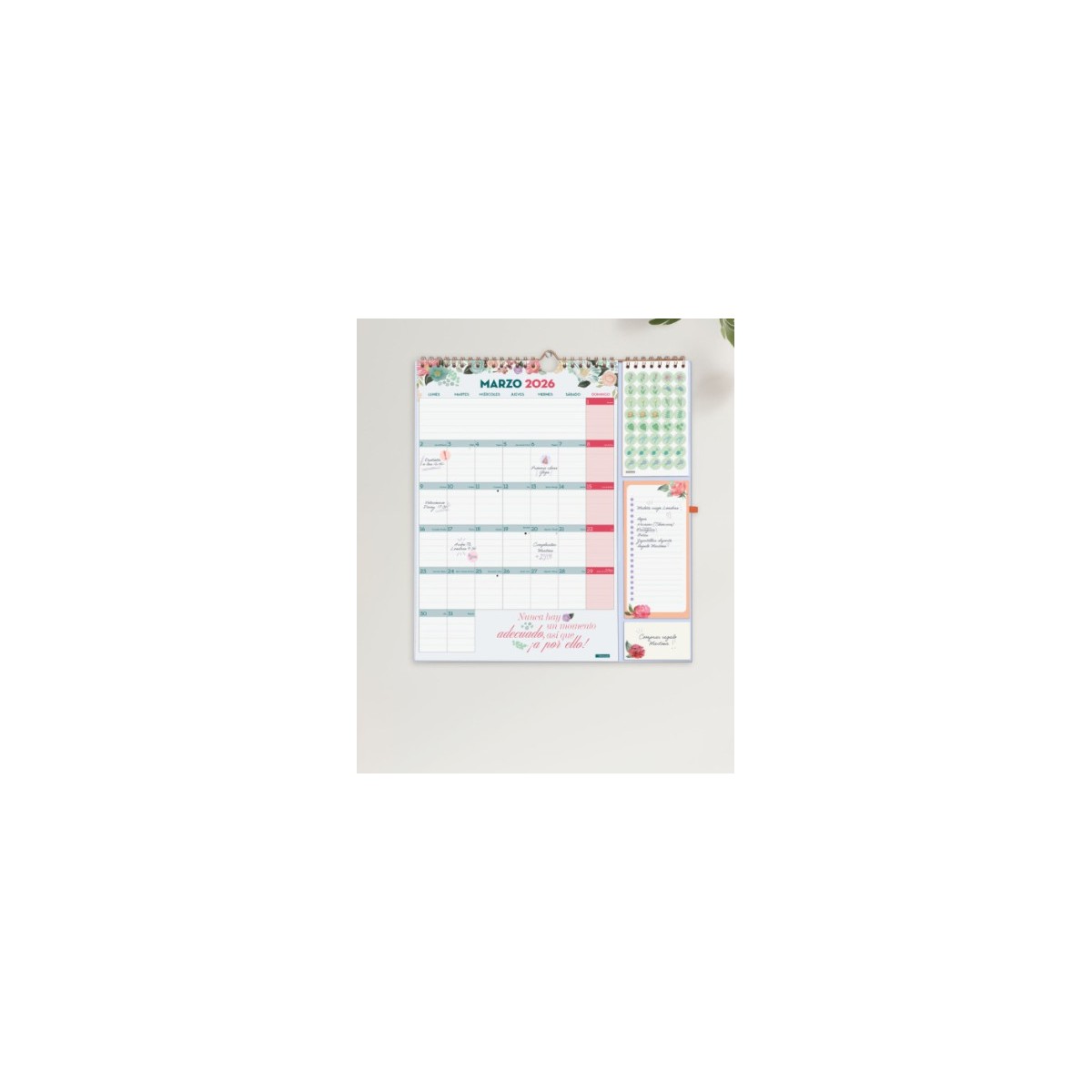 CALENDARIO 16 MESES SEPTIEMBRE 2025 DICIEMBRE 2026 PLUS 340X380 MES VISTA FRASES MOTIVACIONALES FINOCAM 540220226