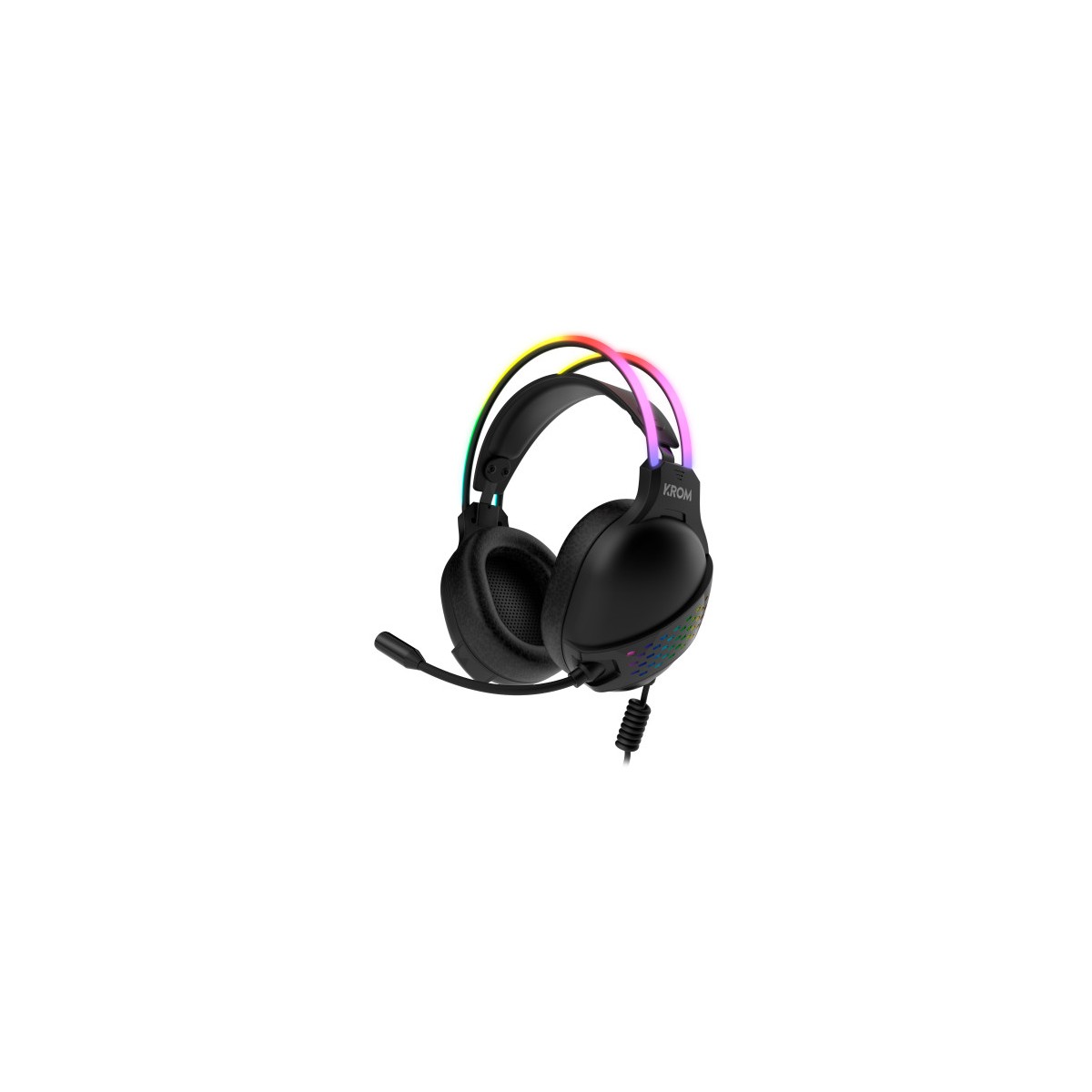 Krom Klaim Auriculares Diadema USB tipo A Negro