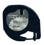 944-CINTA ROTULADORA LETRATAG 12MMX4M NEGRO/PLATA DYMO S0721730