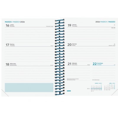 AGENDA ESCOLAR 2025 2026 DIVA 8º 120X164 SEMANA VISTA HORIZONTAL SELVA FINOCAM 536100626