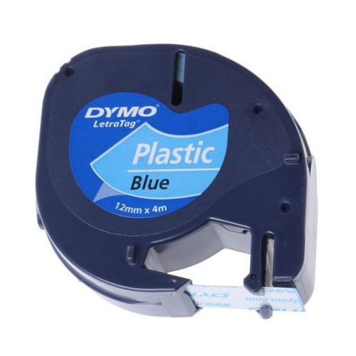 950-CINTA ROTULADORA LETRATAG 12MMX4M NEGRO/AZUL DYMO S0721650