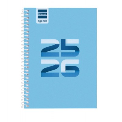 AGENDA ESCOLAR 2025 2026 COOL 8º 120X164 SEMANA VISTA HORIZONTAL AZUL FINOCAM 645000126