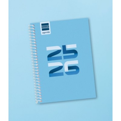 AGENDA ESCOLAR 2025 2026 COOL 8º 120X164 SEMANA VISTA HORIZONTAL AZUL FINOCAM 645000126