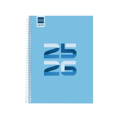 AGENDA ESCOLAR 2025 2026 COOL 4º 155X212 SEMANA VISTA HORIZONTAL AZUL FINOCAM 645040126