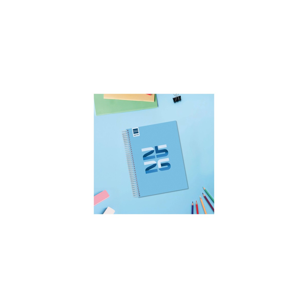 AGENDA ESCOLAR 2025 2026 COOL 4º 155X212 1DIA PAGINA AZUL FINOCAM 645060126