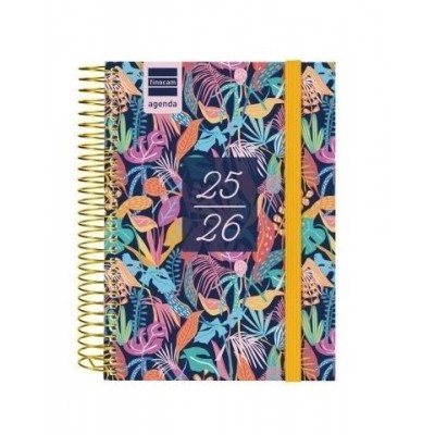 AGENDA ESCOLAR 2025 2026 SECUNDARIA 8º 120X164 1DIA PAGINA TROPICAL FINOCAM 634265026