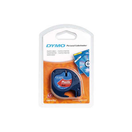 953-CINTA ROTULADORA LETRATAG 12MMX4M NEGRO/ROJO DYMO S0721630
