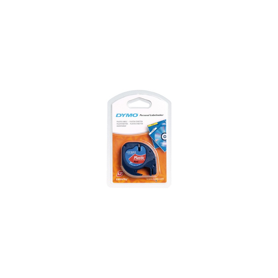 953-CINTA ROTULADORA LETRATAG 12MMX4M NEGRO/ROJO DYMO S0721630