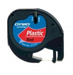 954-CINTA ROTULADORA LETRATAG 12MMX4M NEGRO/ROJO DYMO S0721630