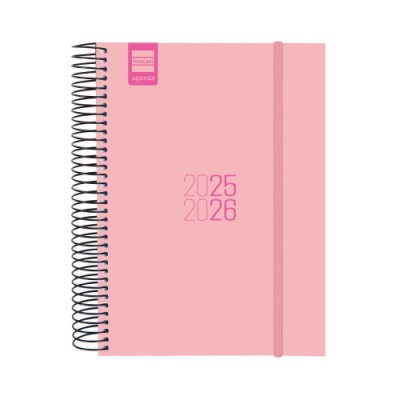 AGENDA ESCOLAR 2025 2026 ESPIR E10 155X212 1DIA PAGINA ROSA FINOCAM 633120226