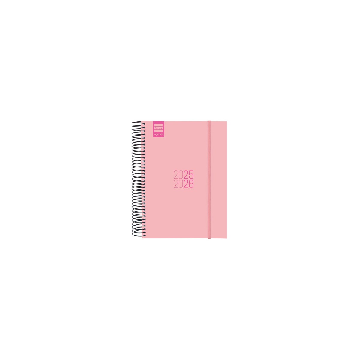 AGENDA ESCOLAR 2025 2026 ESPIR E10 155X212 1DIA PAGINA ROSA FINOCAM 633120226