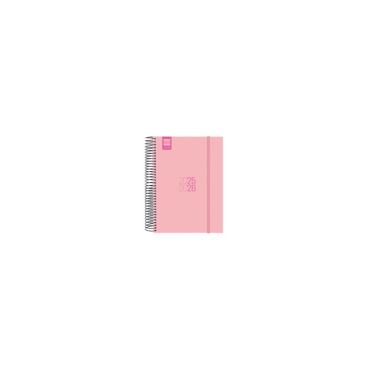 AGENDA ESCOLAR 2025 2026 ESPIR E10 155X212 1DIA PAGINA NEGRO FINOCAM 633126026