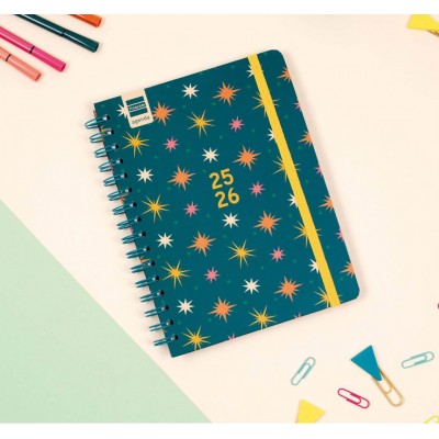 AGENDA ESCOLAR 2025 2026 CURSO COSMO 4º 155X212 SEMANA VISTA HORIZONTAL STARS FINOCAM 537050126