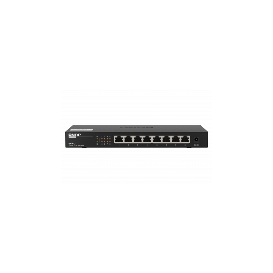 9691-QNAP QSW-1108-8T switch No administrado 2.5G Ethernet (100/1000/2500) Negro