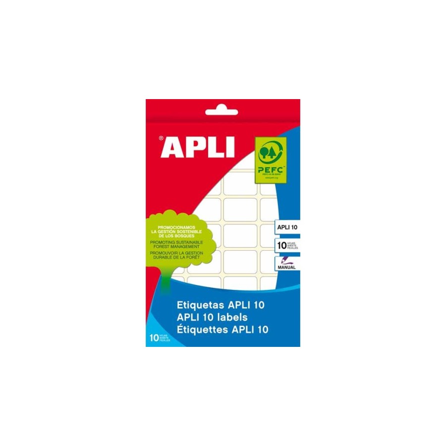 9703-APLI 01639 etiqueta autoadhesiva Rectangulo Permanente Blanco 420 pieza(s) 9703-APLI 01639 etiqueta autoadhesiva Rectangulo Permanente Blanco 420 pieza(s)