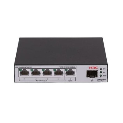 H3C LS 1600V2 6P HPWR GL switch Gestionado L2 Gigabit Ethernet 10 100 1000 Energia sobre Ethernet PoE Gris Negro