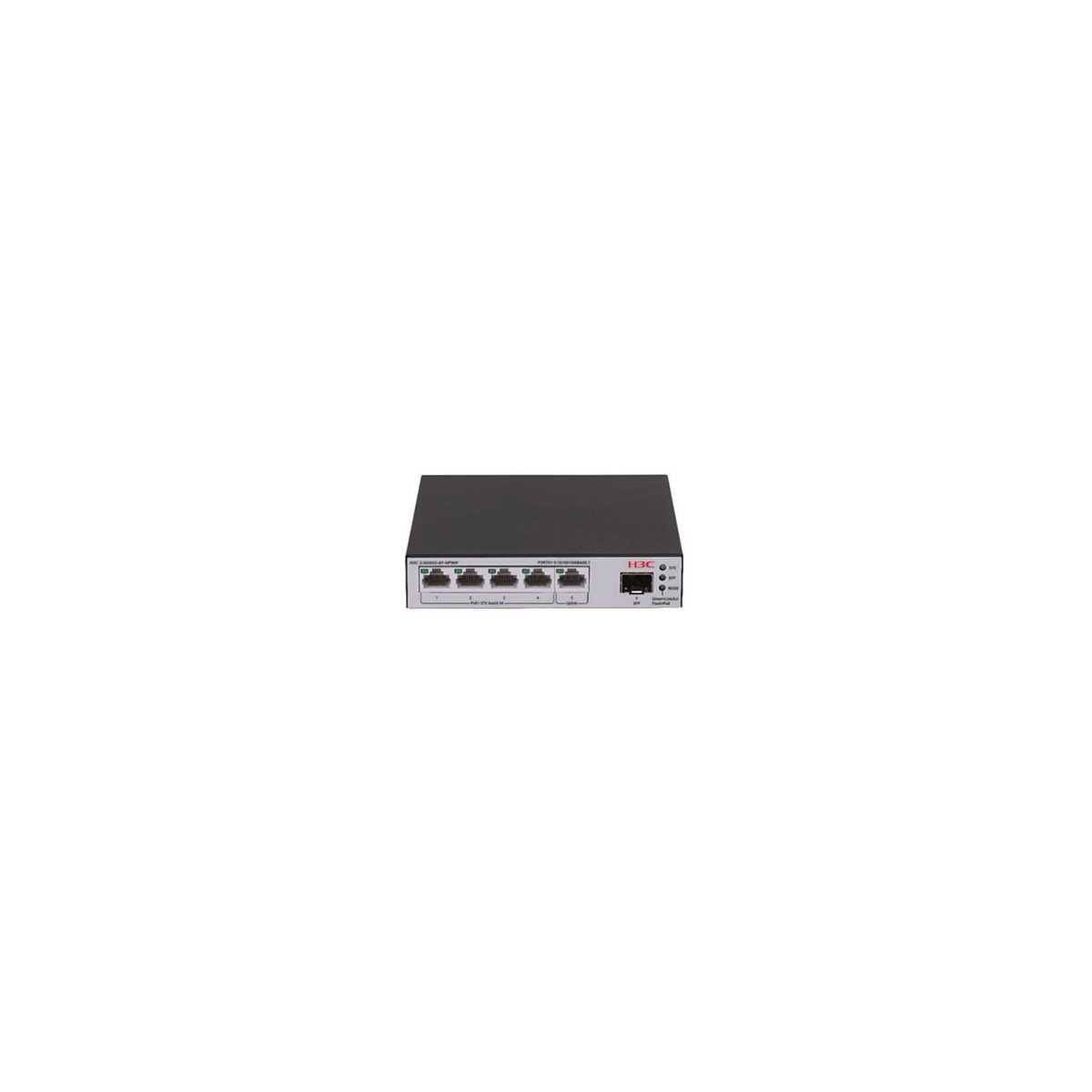 H3C LS 1600V2 6P HPWR GL switch Gestionado L2 Gigabit Ethernet 10 100 1000 Energia sobre Ethernet PoE Gris Negro