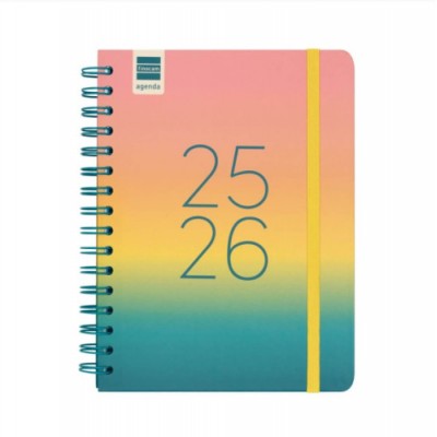 AGENDA ESCOLAR 2025 2026 CURSO COSMO 4º 155X212 SEMANA VISTA HORIZONTAL IRIS FINOCAM 537050326