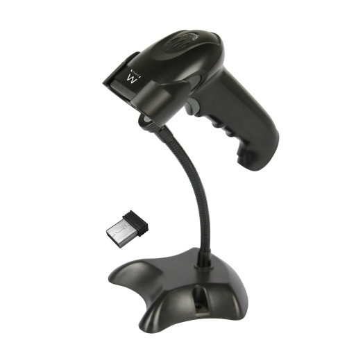9745-Ewent EW3431 lector de codigo de barras Lector de codigos de barras portatil 1D/2D LED Negro