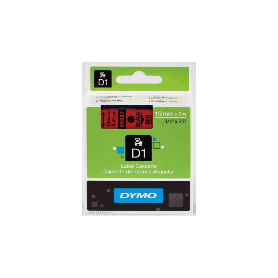 976-CINTA ROTULADORA D1 19MMX7M NEGRO/ROJO DYMO S0720870 976-CINTA ROTULADORA D1 19MMX7M NEGRO/ROJO DYMO S0720870