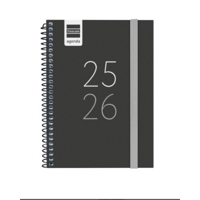 AGENDA ESCOLAR 2025 2026 SECUNDARIA 8º 120X164 SEMANA VISTA HORIZONTAL NEGRO FINOCAM 634224026