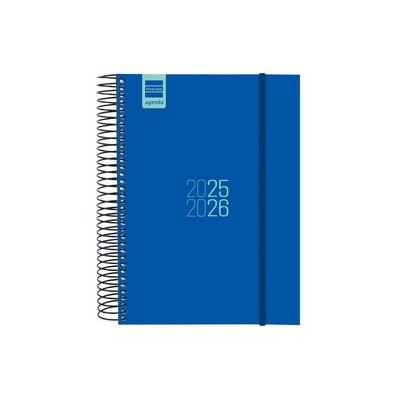 AGENDA ESCOLAR 2025 2026 CURSO ESPIR E10 155X212 1DIA PAGINA AZUL FINOCAM 633121526