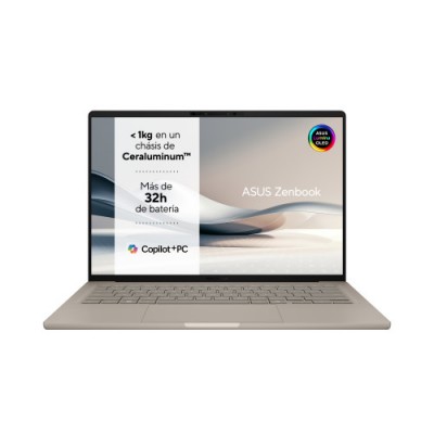 ASUS Zenbook A14 OLED UX3407QA QD283W Copilot PC Ordenador Portatil 14 WUXGA Qualcomm Snapdragon X X1 26 100 32GB RAM 1TB SSD A
