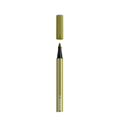 9827-ROTULADOR PUNTA FIBRA MEDIA 1MM. PEN 68 VERDE BARRO STABILO 68/37