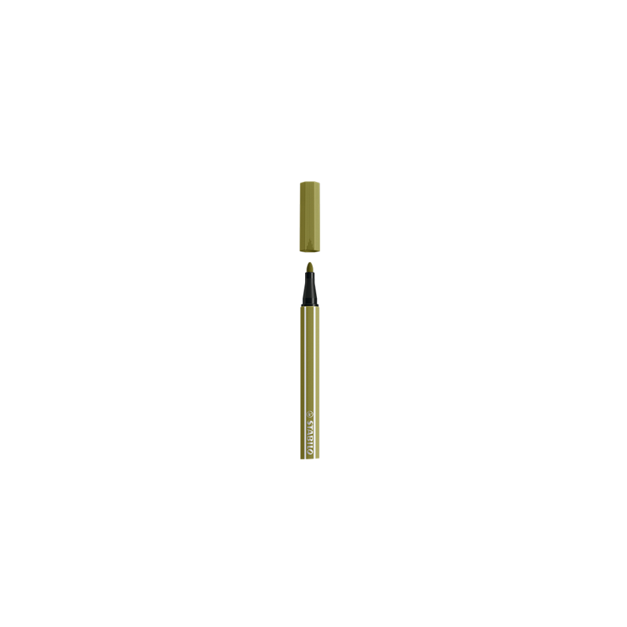 9827-ROTULADOR PUNTA FIBRA MEDIA 1MM. PEN 68 VERDE BARRO STABILO 68/37