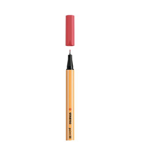 9839-ROTULADOR PUNTA FINA POINT 88 0.4MM ROJO OXIDO STABILO 88/47