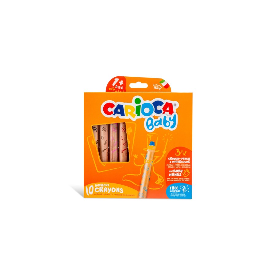 9952-CAJA 10 LAPICES 3 EN 1 + SACAPUNTAS CARIOCA BABY 42818 9952-CAJA 10 LAPICES 3 EN 1 + SACAPUNTAS CARIOCA BABY 42818